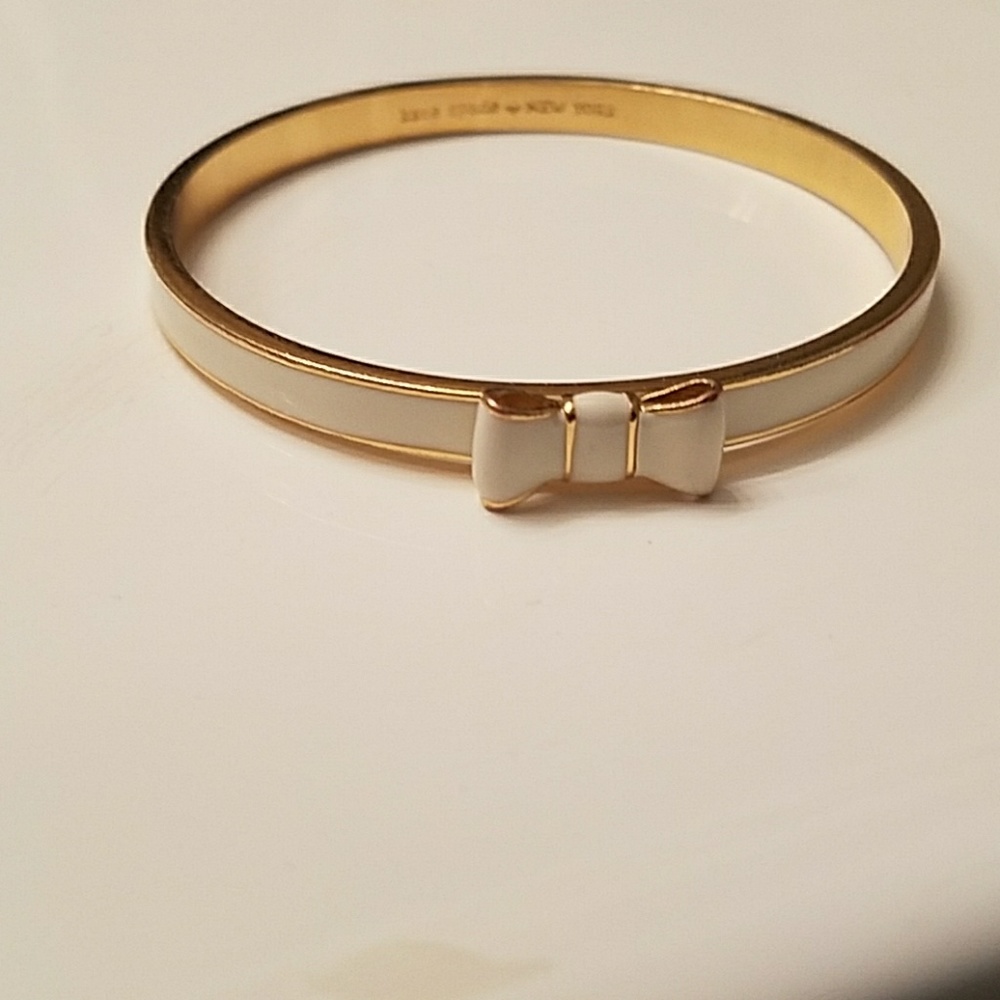 Kate Spade white bowtie bangle